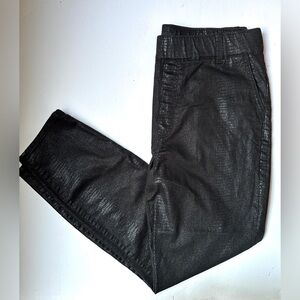 Juicy Couture Bervely Skinny Pant Women Sz 16 Glossy Faux Black Snake Skin